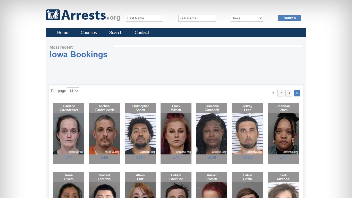 Iowa Arrests and Inmate Search